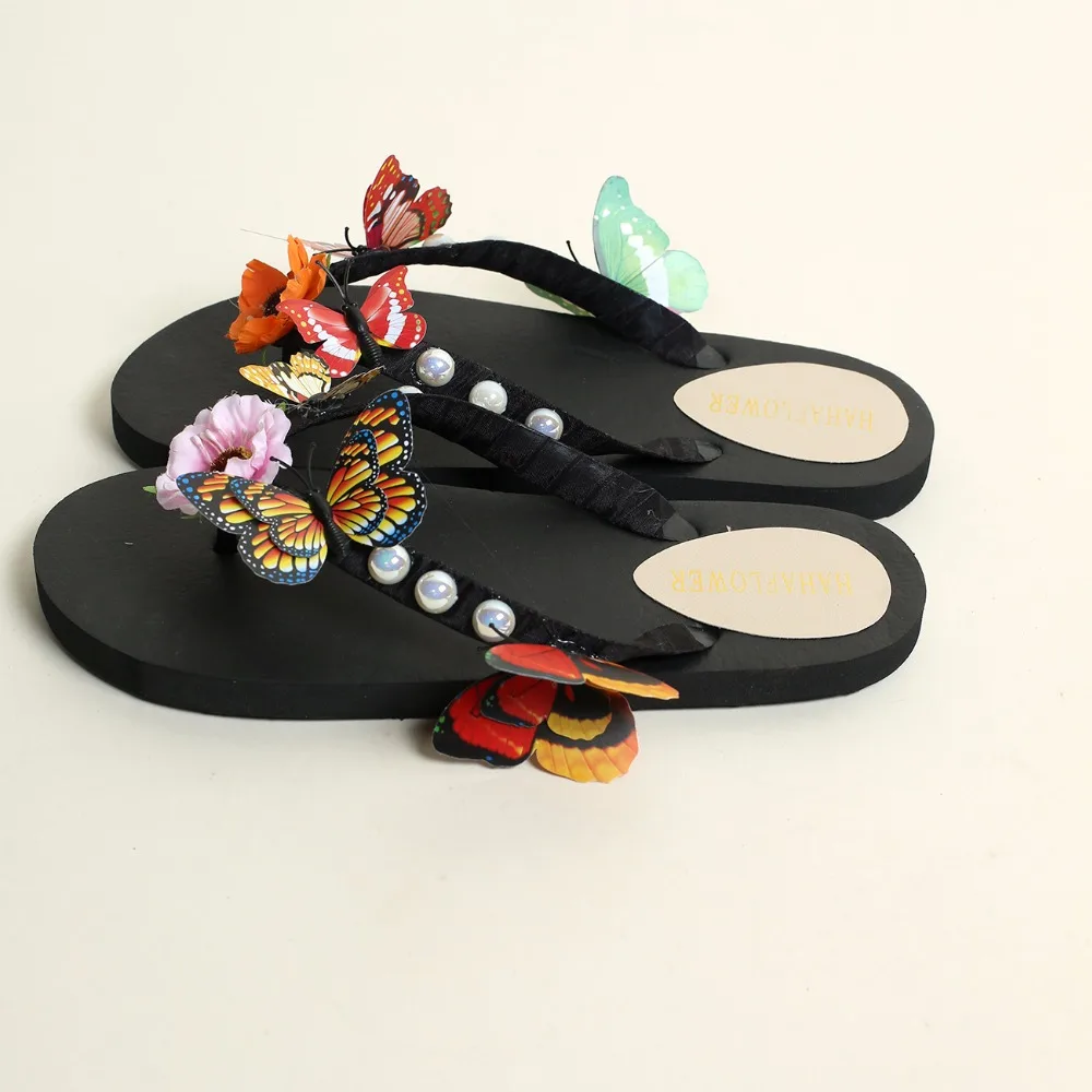 HAHAFLOWER/2017 г. Женские шлепанцы на плоской подошве Забавные тапочки Женская летняя