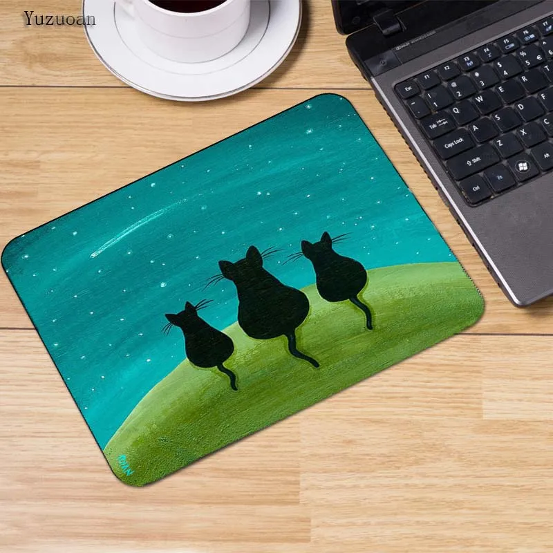 Игровые коврики Yuzuoan Red Flamingos и Cute Cat gamer размер игровой клавиатуры коврик для мыши