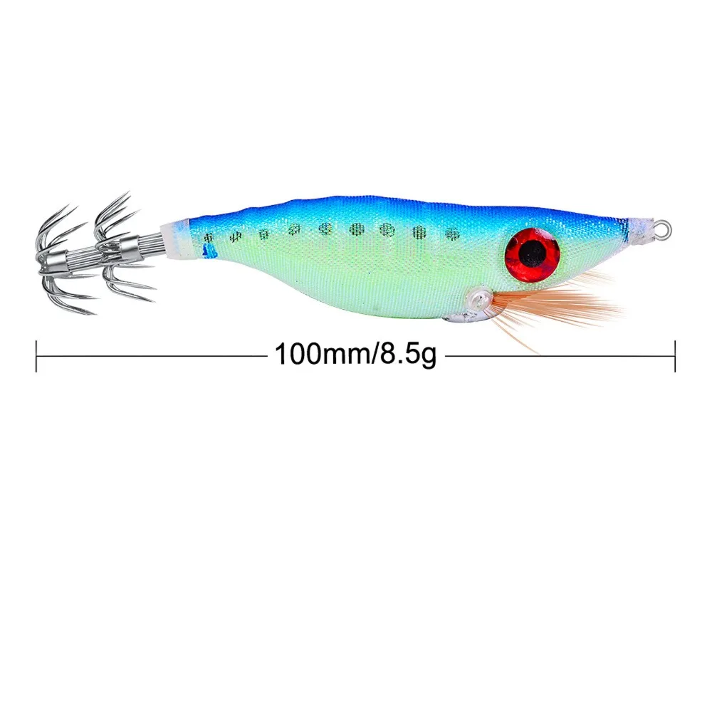 12PCS Fishing wood Shrimp lure Lures Squid bait hook Crankbaits 10cm/8.5g | Спорт и развлечения