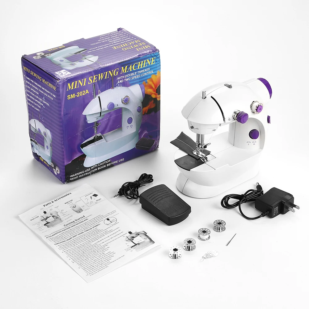 Мини швейная машинка многофункциональная ручная электрическая автоматическая