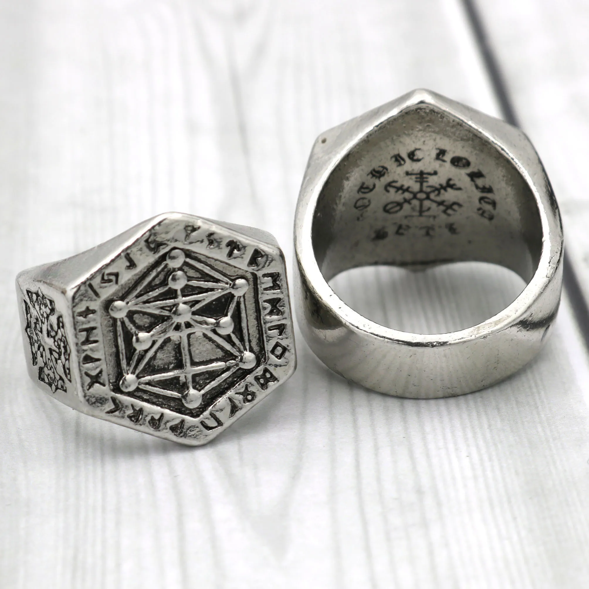 Литой человек скандинавский Викинг кольцо руны тотем жизнь дерева кольца компас
