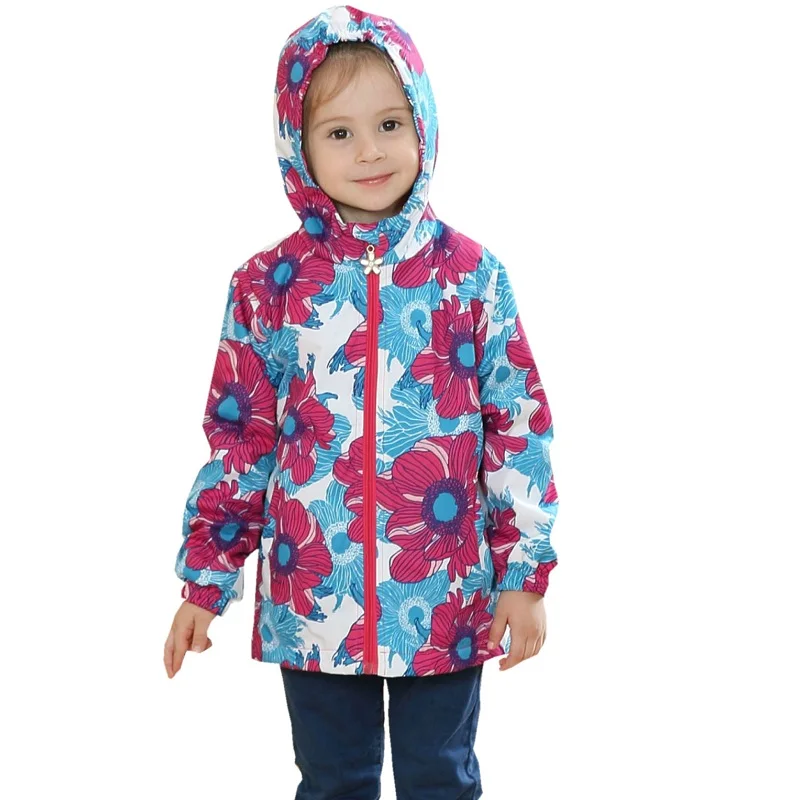 

Waterproof Windproof Girls Coat Hooded Children Jacket Outwear For Spring Autumn Winter 3-12 Years Windbreaker KF236