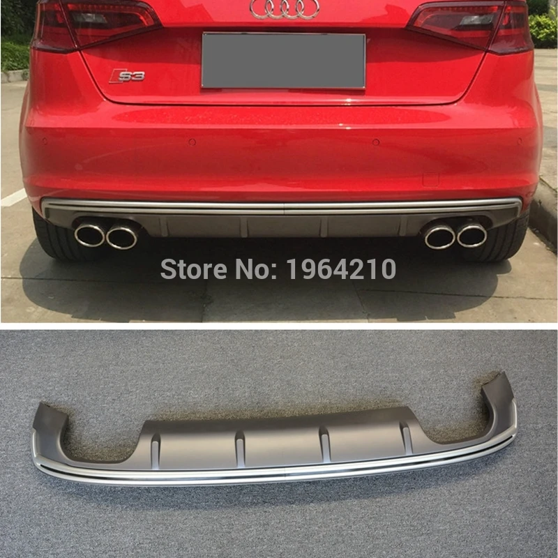 MONTFORD для Audi S3 A3 4 двери 5 2014 2016 PU задний спойлер диффузор защитное покрытие бампера