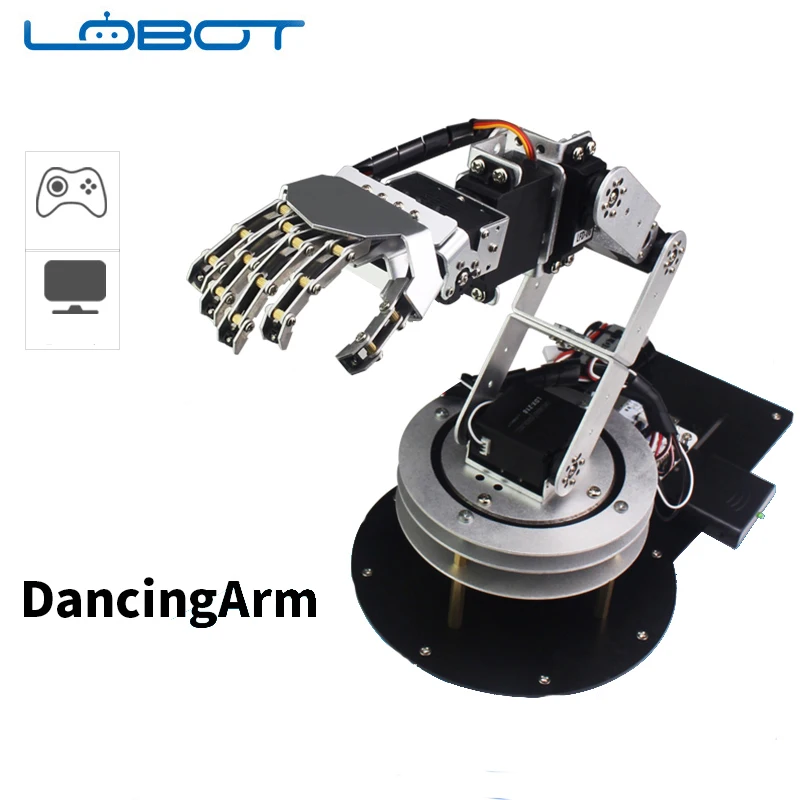 6 DOF робот Arduino Arm пять пальцев танцующая рука из сплава комплект с человекоидным