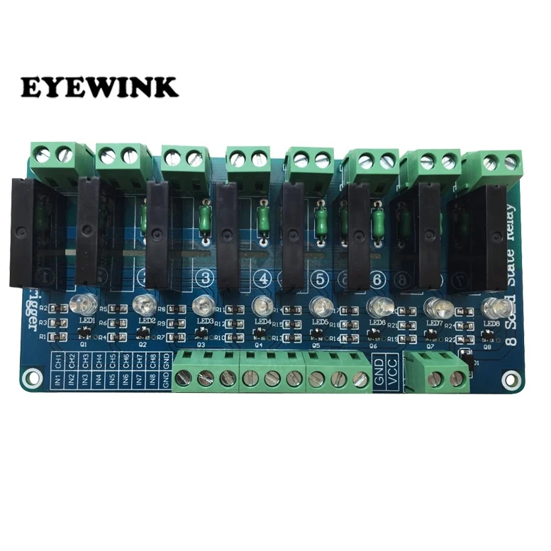 DC 5 В/12 В/24 В 8-канальная твердотельная плата релейного модуля SSR Для Arduino G3MB-202P |