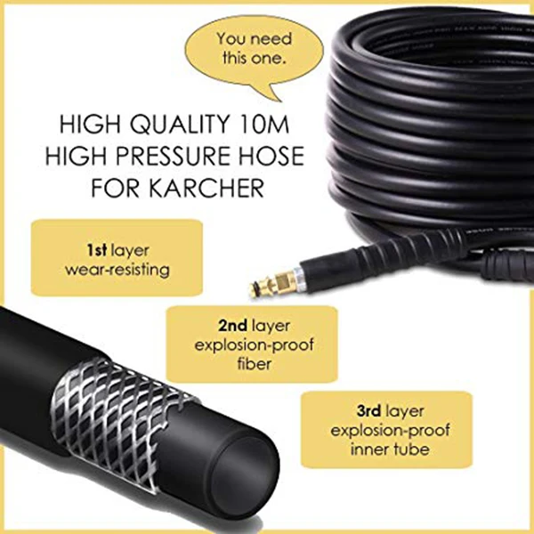 10 м Высокое давление очиститель чистой воды шланг промывки для KARcher K2 K3 K4 K5 K6 K7