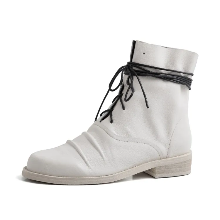 MLJUESE/женские ботильоны из коровьей кожи Винтажные зимние короткие плюшевые