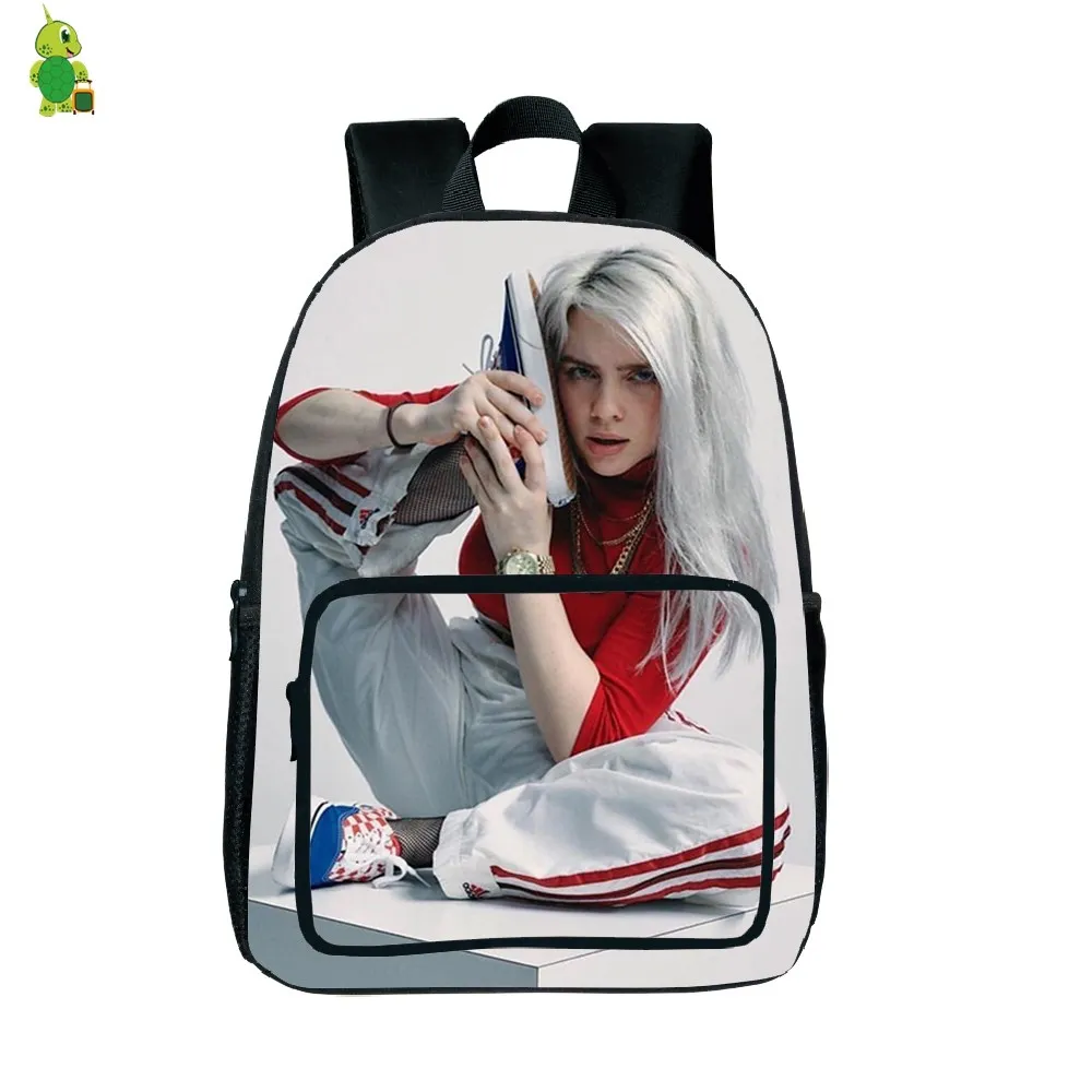 Billie Eilish рюкзак с принтом рок-звезды, школьный рюкзак для подростков, женщин, мужчин, повседневный рюкзак, модная дорожная сумка, водонепроницаемая сумка, подарок для вентилятора - Цвет: 4