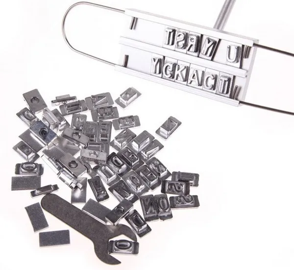 Металлический инструмент для барбекю и мяса со сменными буквами 55 букв |