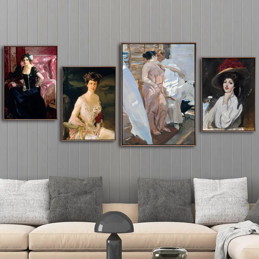Home Decor Canvas Print Art Wall Pictures Poster Printing Paintings Spanish Joaquin Sorolla y Bastida Figure | Дом и сад