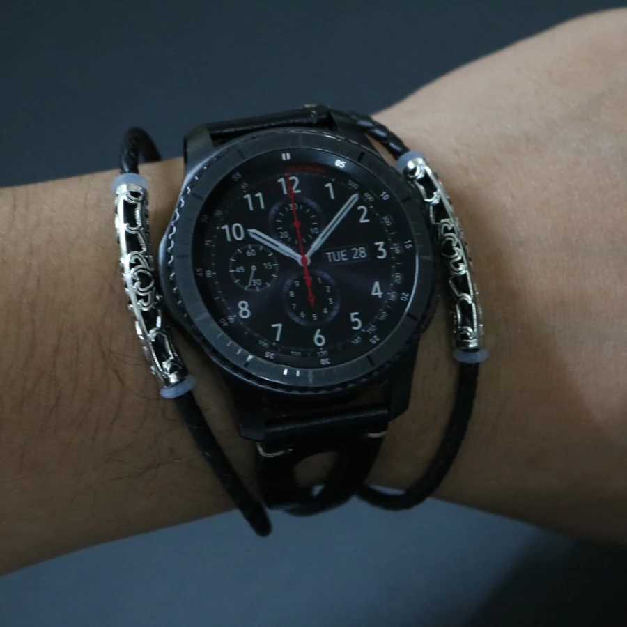 Для Xiaomi Huami Amazfit Stratos 2 2 S/Pace ремешок из натуральной кожи ремешок для часов Ремешок Для samsung S3 для Galaxy Watch 46 мм