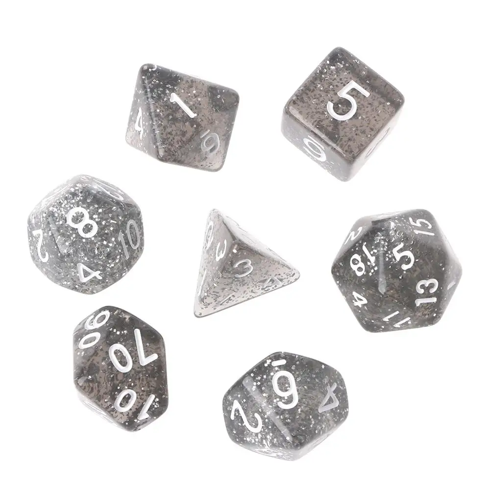 7 шт. мерцающие полигедрические кости для Dragon Pathfinder D20 D12 2xD10 D8 D6 D4 | Спорт и