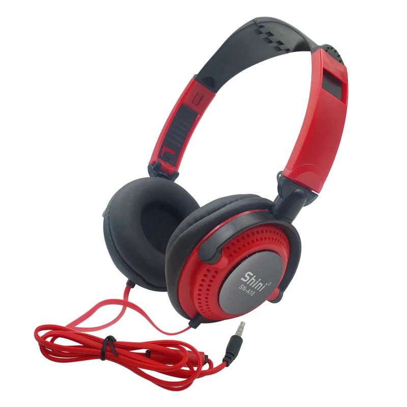 Red Headphone Наушники с микрофоном наушники 3,5 мм AUX Складная портативная игровая гарнитура для телефонов MP4 компьютер PC Музыка fone de ouvido - Цвет: Red Headphone