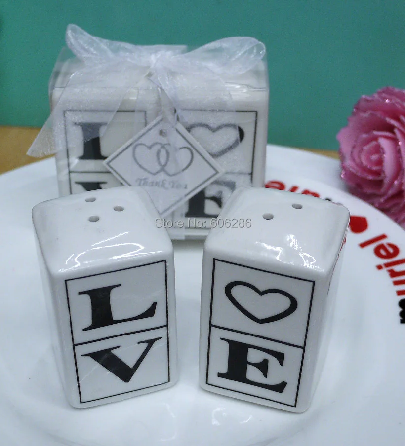 80 компл./лот украшения для свадебного стола керамический шейкер соли и перца