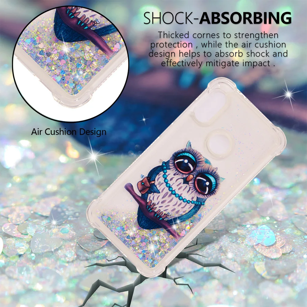sFor Fundas Xiaomi Mi A2 Lite Case Cover Glitter Dynamic Liquid Phone Cases For Redmi 6 Pro Silicone Soft TPU | Мобильные телефоны