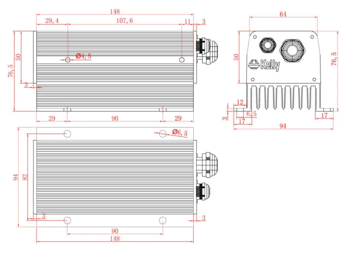 Келли QSKLS6018S, 24 V-60 V, 240A, 60V бесщеточный Электрический велосипедный мотор bldc контроллер двигателя