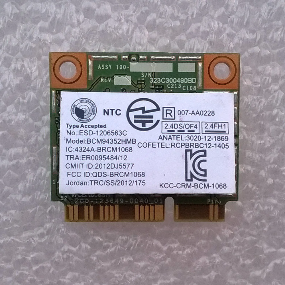 Новая Оригинальная Ltn BCM4352 + 20702 2x2AC BT4.0 HMC WLAN карта для Lenovo IdeaPad Y410p U430/U530 TOUCH Series