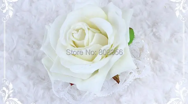 Шт. 10 шт. Искусственный цветок розы модель головы фланелевые невесты на запястье