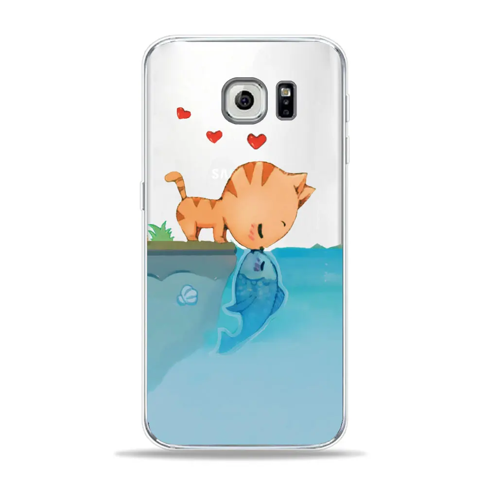 TPU D976 Милые животные Девушки Подарки кошка Птица Жираф Бисер для украшения для SamSung S8 S9 S10 Plus A30 A50 A70 S7 S6 Мягкий ТПУ силиконовый чехол - Цвет: TPU D976