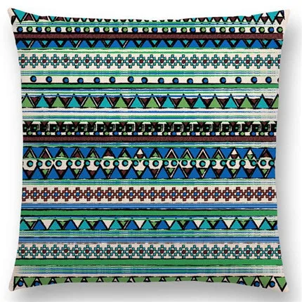 Хиппи в горошек, Boho Acqua Navajo Aiyana, декоративный узор, этнический принт, типи, Геометрическая полоса, чехол для подушки, чехол