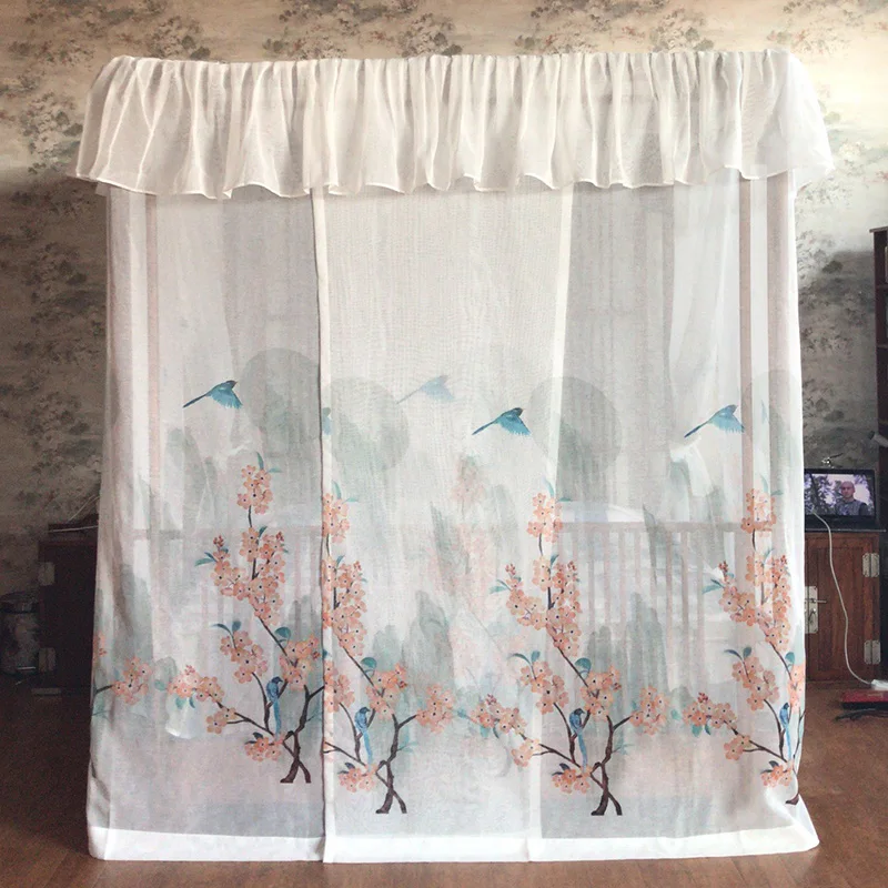 Cibinlik Zanzariera Chinese Style Freehand Sketching Paysage Quality Fabric Bed Canopy Bedding Decoration Custom-made Drapery | Дом и сад