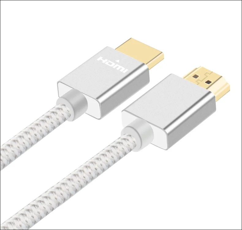Ультратонкий Тонкий 32AWG OD5.1mm HDMI 2.0b высокоскоростной 21 Гбит/с нейлоновый Плетеный HDMI кабель, поддержка 4K@ 60 Гц, 3D, Ethernet, аудио возврат