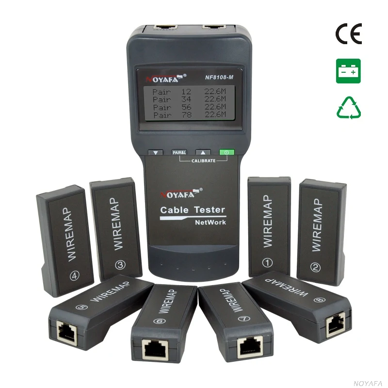 NOYAFA NF 8108M RJ45 Lan тестер кабельный трекер Redes сетевые инструменты измерение длины