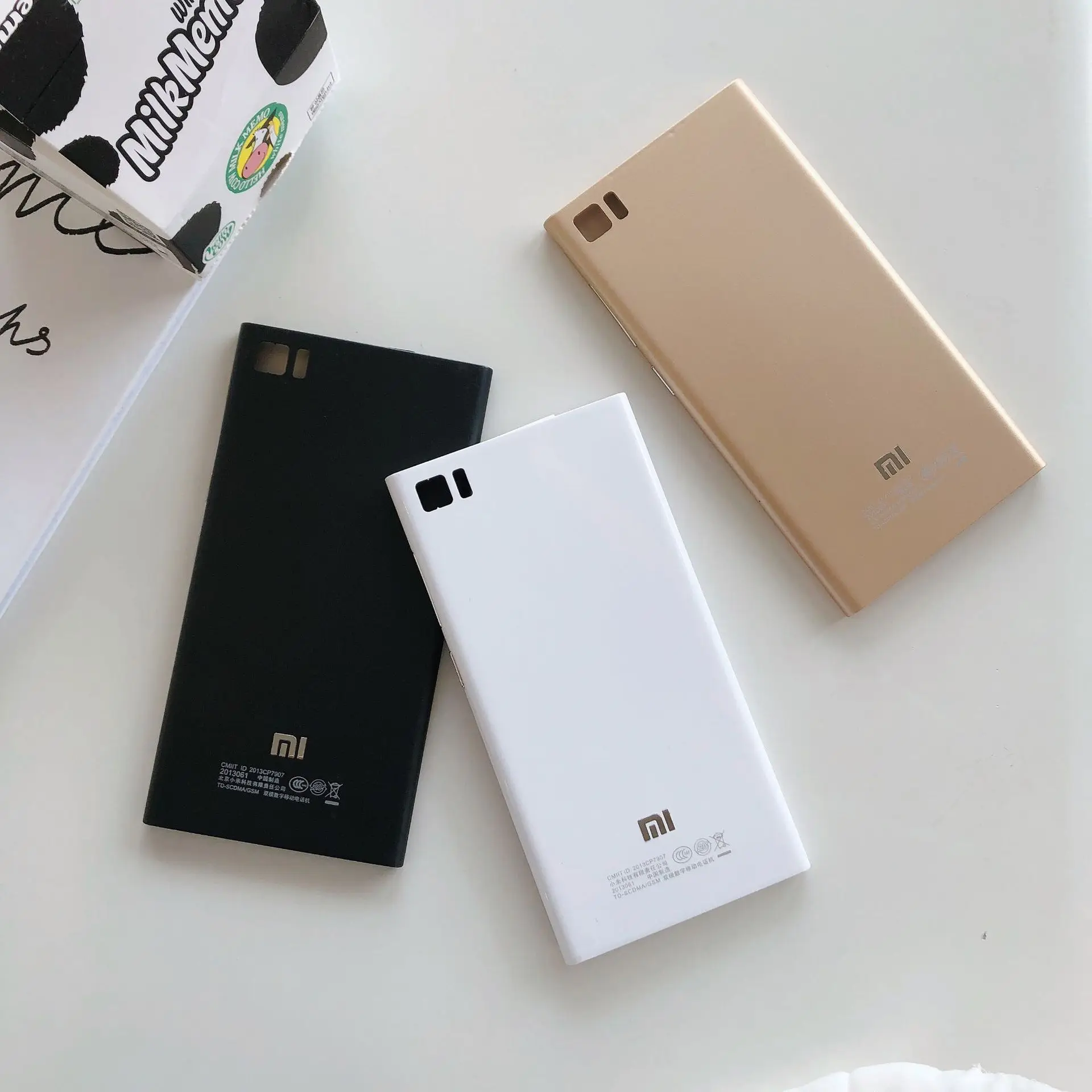 WCDMA для Xiaomi 3 батарейный дверной Корпус Оригинальное качество задняя крышка чехол