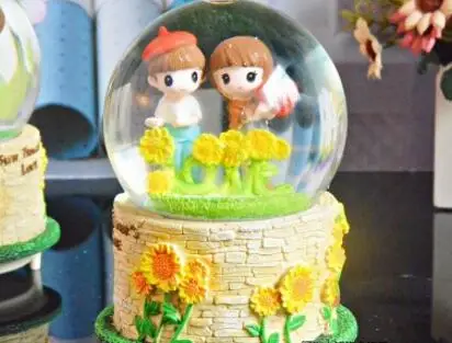 MXP + 714 блестящая музыкальная шкатулка для влюбленных с хрустальным шариком