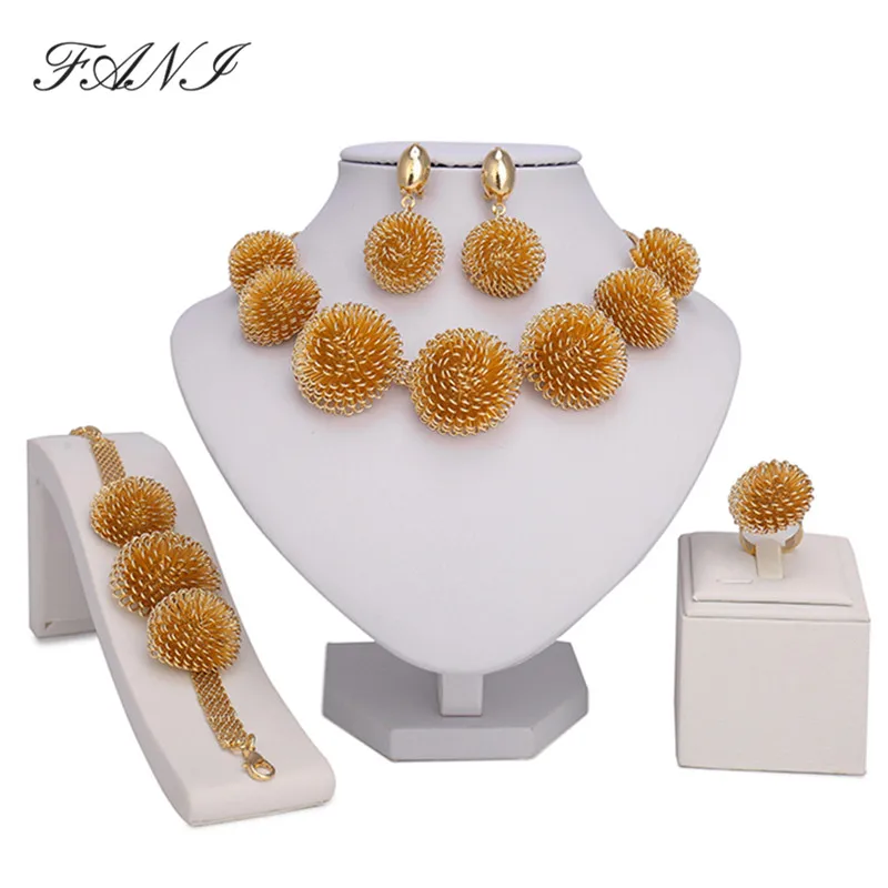 Модные золотые свадебные ювелирные наборы Дубая 2021 нигерийские Свадебные