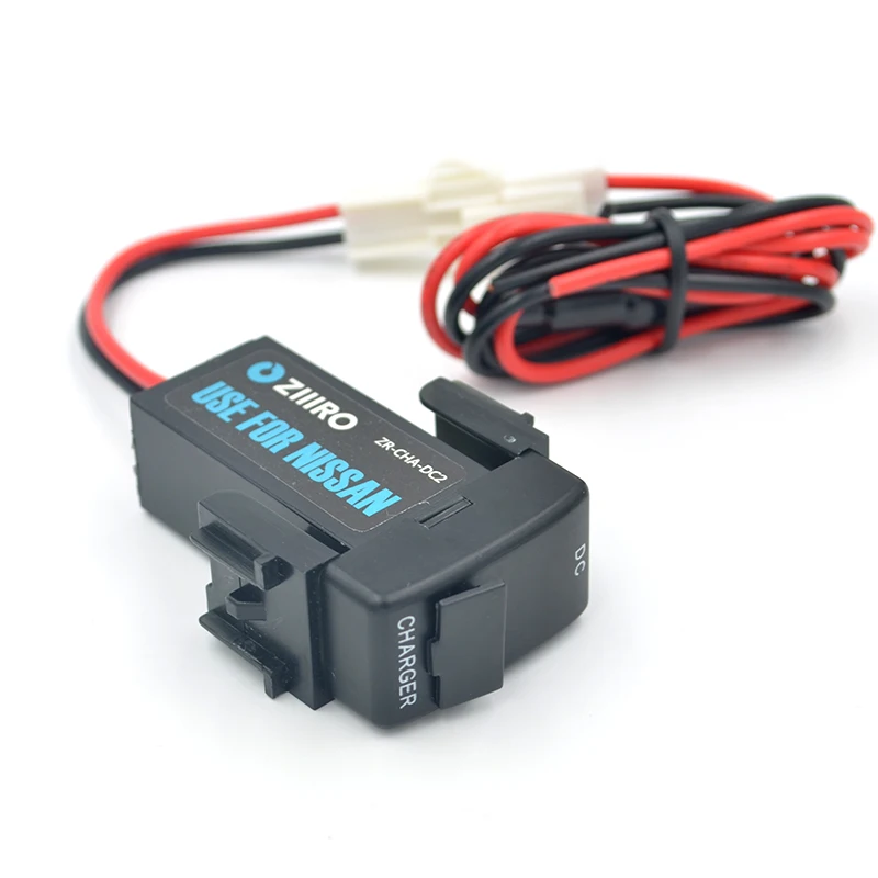 USB Car Charger Connector Socket Voltmeter Voltage Display for Nissan Patrol Qashqai Tiida X-trail Sunny NV200 Teana Sylphy | Автомобили и