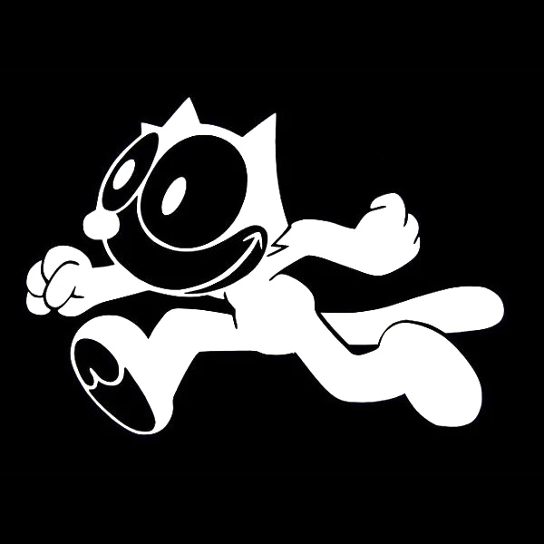 15X18cm Feli Cat Run виниловая забавная мультяшная наклейка для автомобиля Наклейка