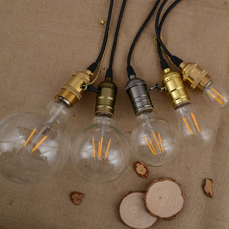Винтажный подвесной светильник из латуни лампа Эдисона 110 В 220 в E27|pendant light holder|loft