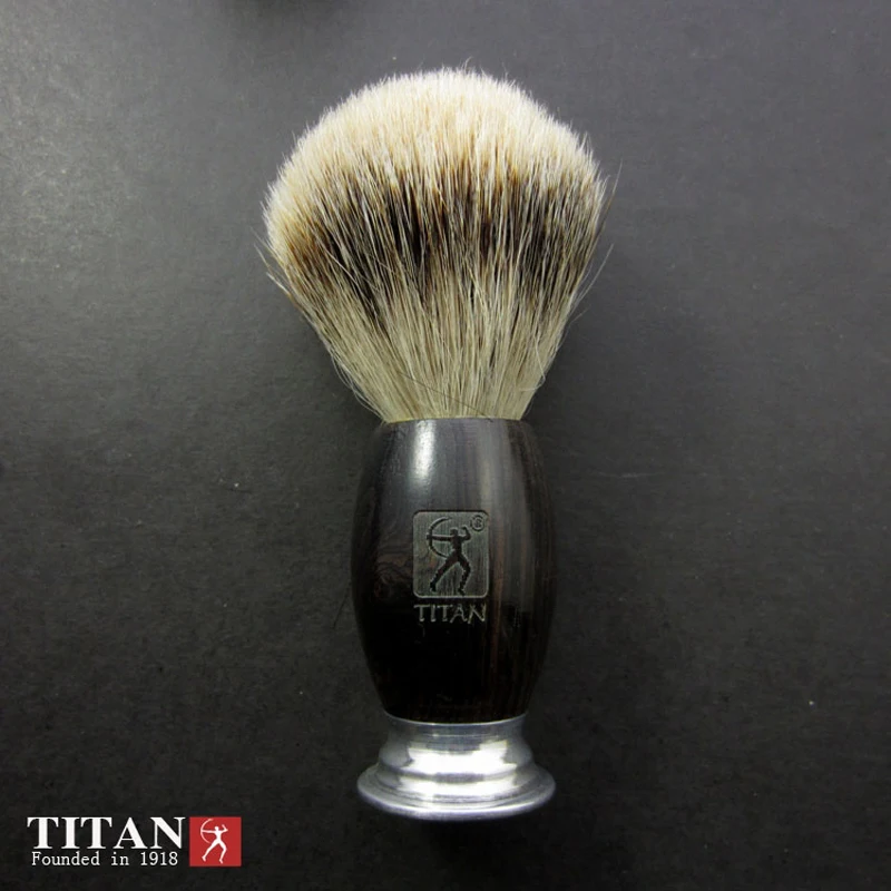 Ebony Ручка Titan Мужская бритвенная щетка Silvertip Барсук щетки Pincel барсук волос узел Brocha De Afeitar Pennello Da Barba