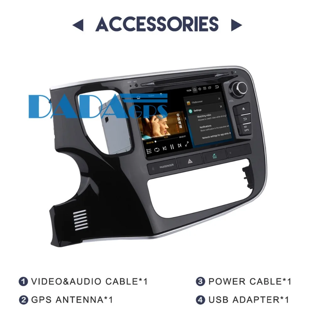 Автомагнитола Mitsubishi Outlander 2014 2017 мультимедийный видеоплеер с DVD плеером и GPS