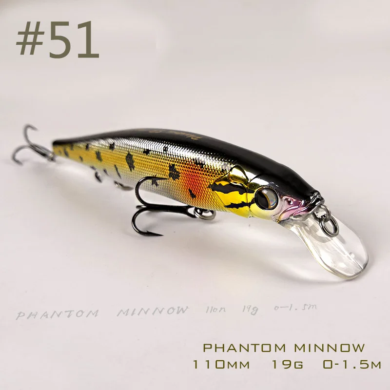 Color 51 Время Фирменная новейшая модель Phantom 110SP приостановить Рыбалка воблеры гольян г 110 мм 19 г искусственные приманки для щуки и бас Рыбалка - Цвет: Color 51