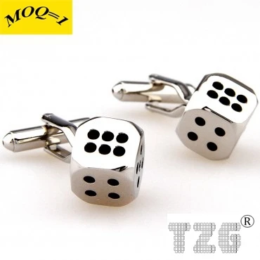 Черные игральные кости запонки 1 пара Бесплатная доставка промо акция|cufflink