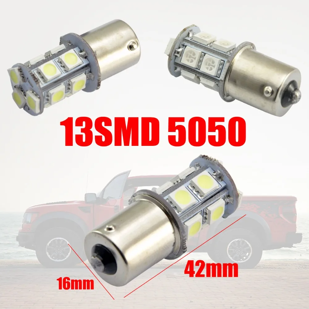 AutoEC 10 шт. S25 1156 1157 светодиод 13 smd 5050 P21W BAY15D задний стоп сигнал заднего хода