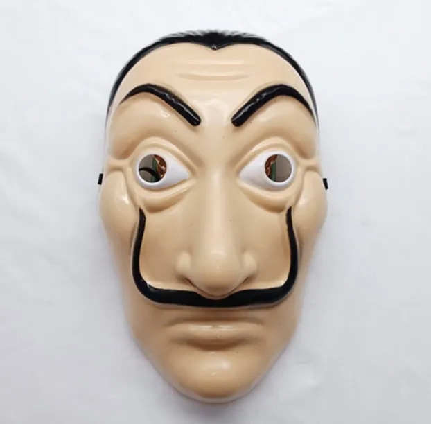 Salvador Dali Movie The House Of paper La Casa De Papel, Вечерние Маски для косплея на Хеллоуин, маскарадный костюм, маска для лица