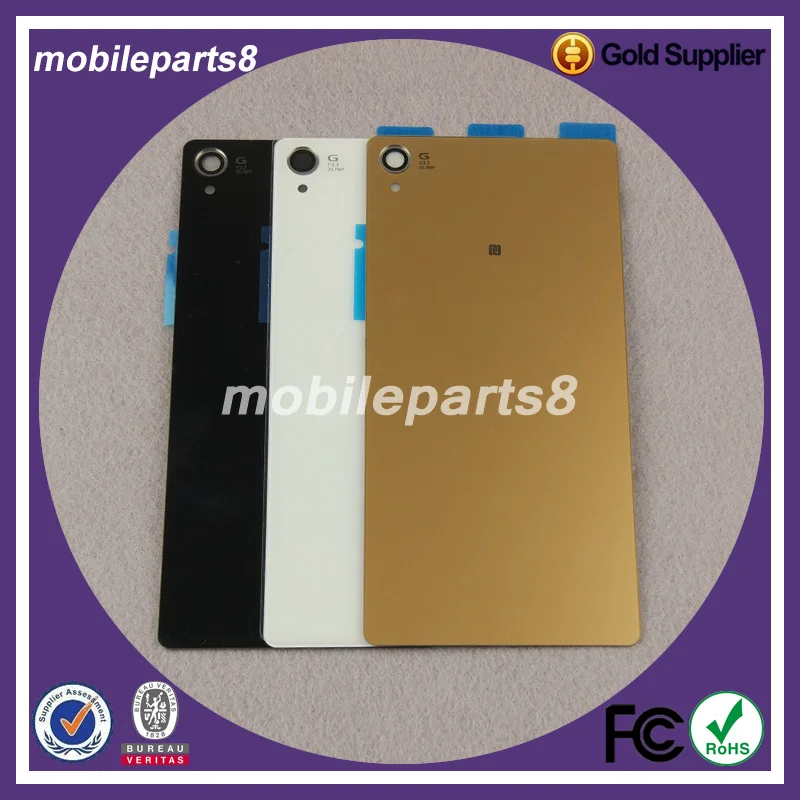 30 шт./лот Батарея задняя крышка стекла для sony Z3 L55T L55U D6603 D6653 запасные части для задней крышки Батарея двери Корпус стекло