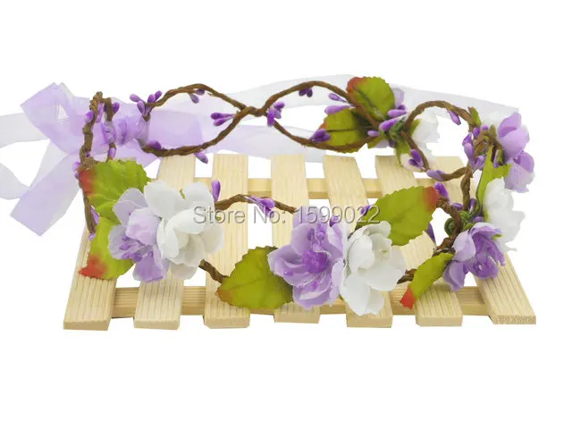 Тиара с искусственным цветком ручной работы лента для волос повязка на голову