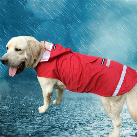 2 Цвет с капюшоном Pet собачьи Плащи Больших Собак Водонепроницаемый Одежда для