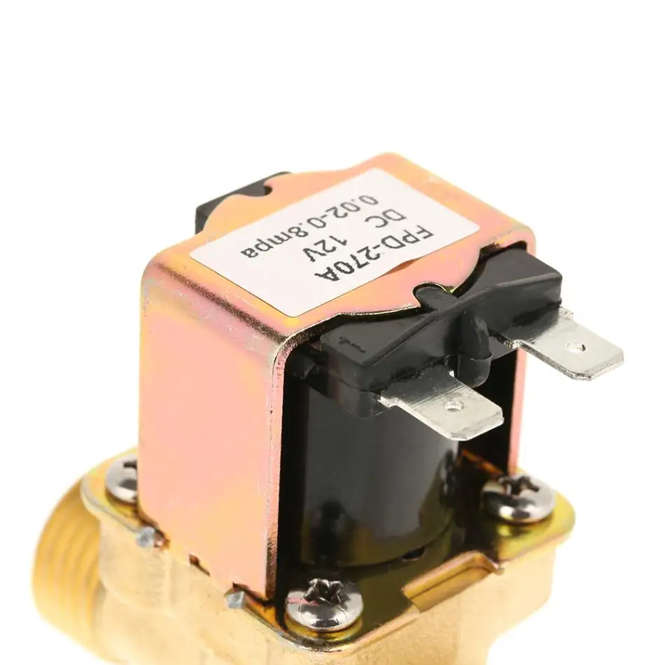 1/2 &quotDC 12V латунный Электрический Соленоидный клапан нормально для контроля воды |