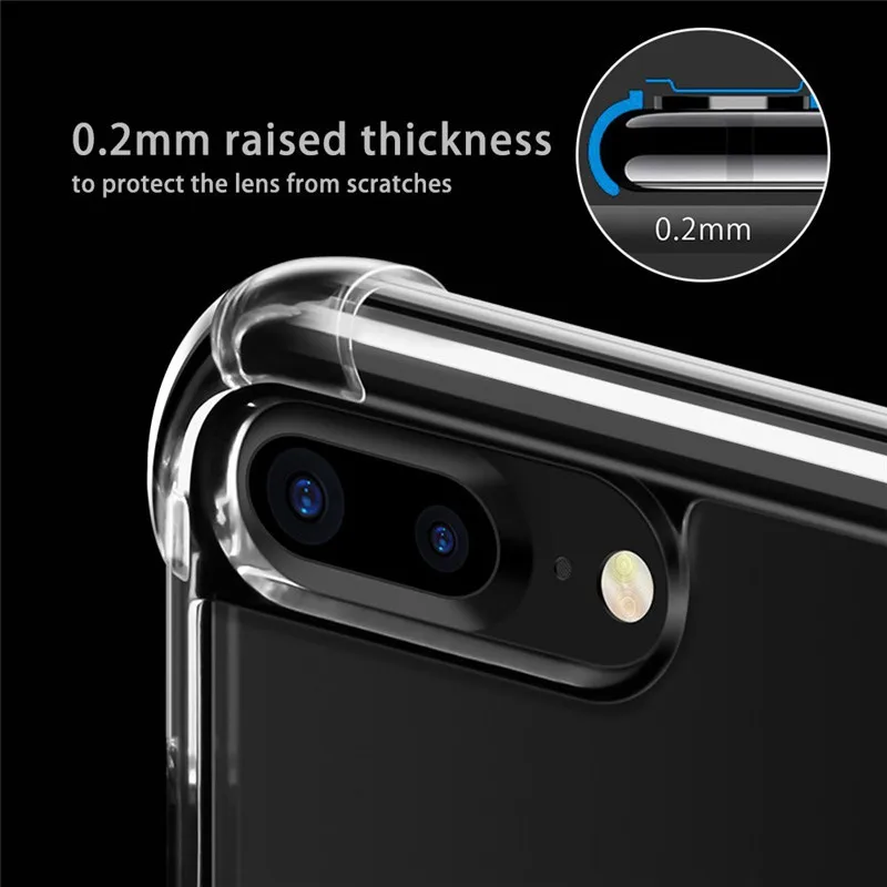 Чехол для iPhone X 8 7 6 6s Plus 5 5s SE прозрачный силиконовый чехол с воздушной подушкой