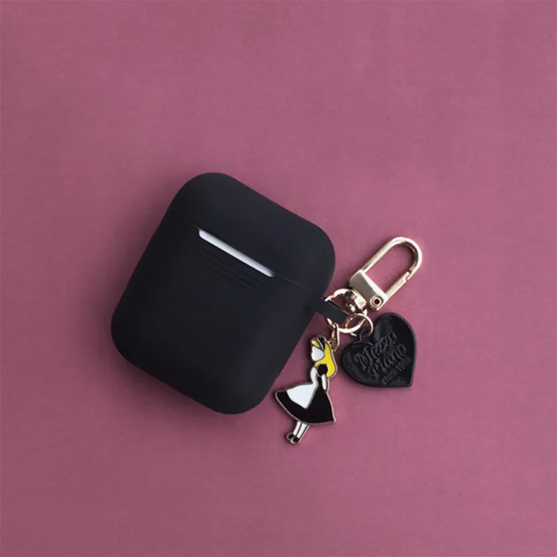 Супер милое кольцо для ключей для девочек для Apple Airpods чехол беспроводной Bluetooth гарнитура чехол силиконовый наушник защитный чехол анти-потеря