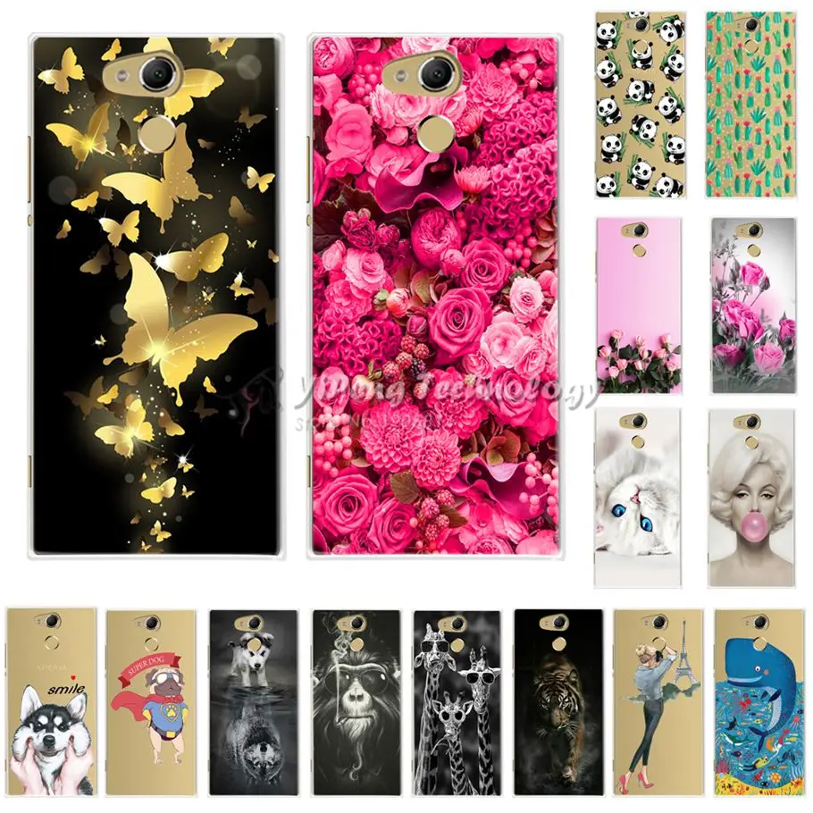 Soft Silicone Phone Case For Sony Xperia Xa2 Ultra Bumper Cute Animal Slim Cover Coque xa 2 |