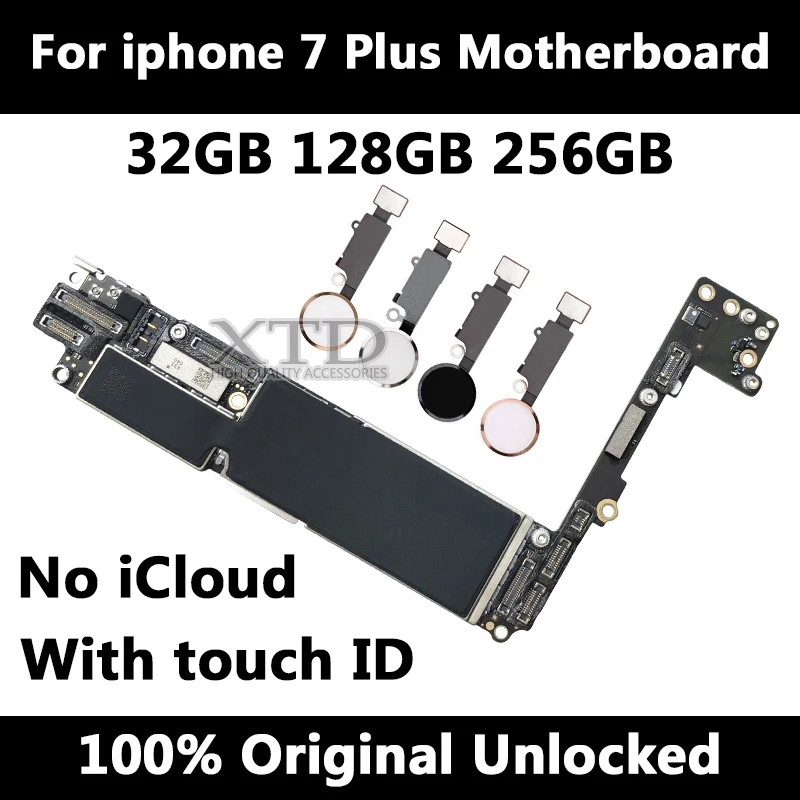 Оригинальная материнская плата для iphone 7 Plus 32 Гб 128 ГБ 256 с Touch ID/без ID|Антенны