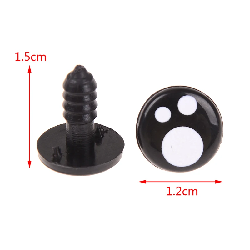 

100pcs New doll eyes cartoon safety eyes nose for dolls toys Sole For Teddy Bear Stuffed Toys Snap Animal Puppet Dolls Craft