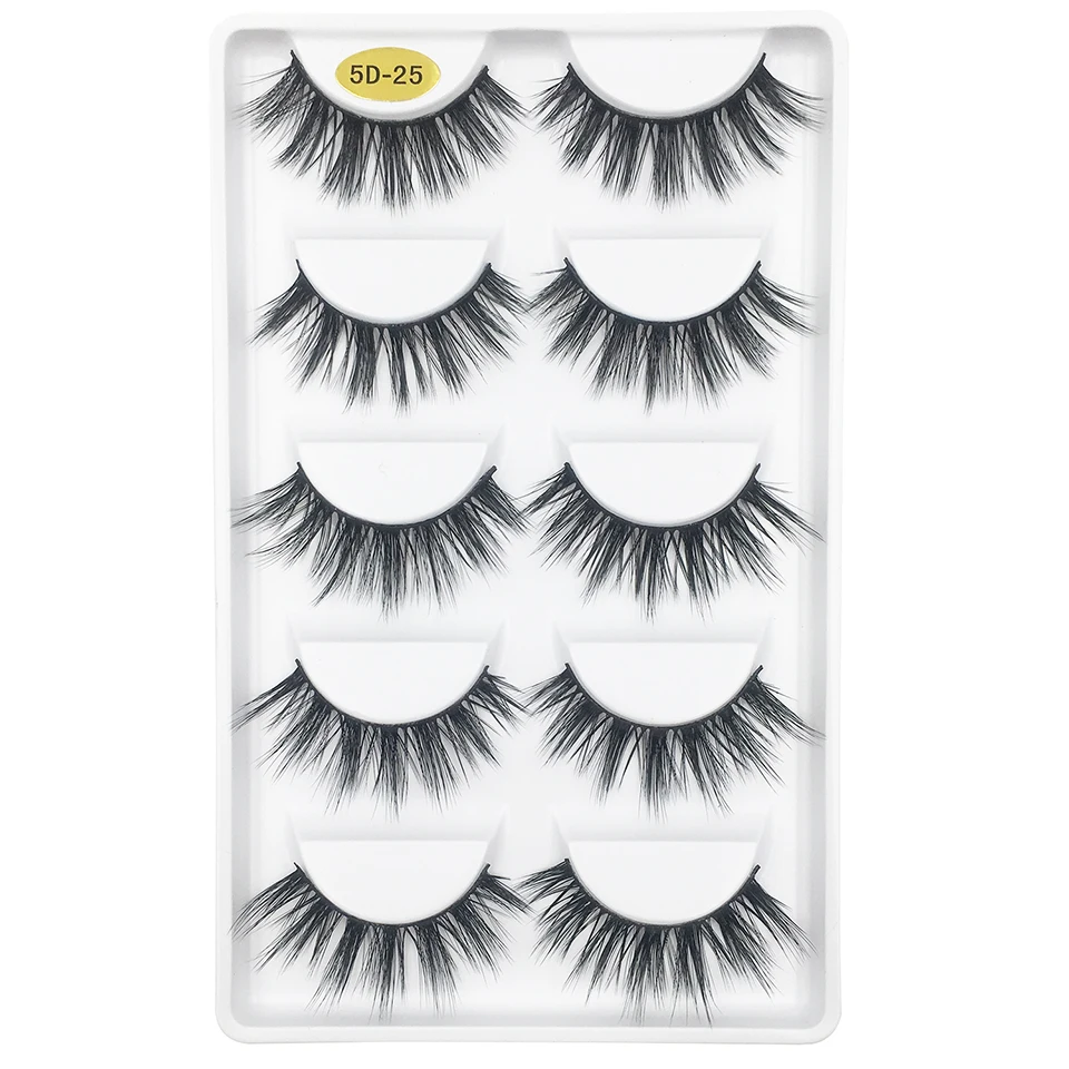 5d ресницы ручной работы норковые 100% волосы Мягкий Объем натуральные длинные