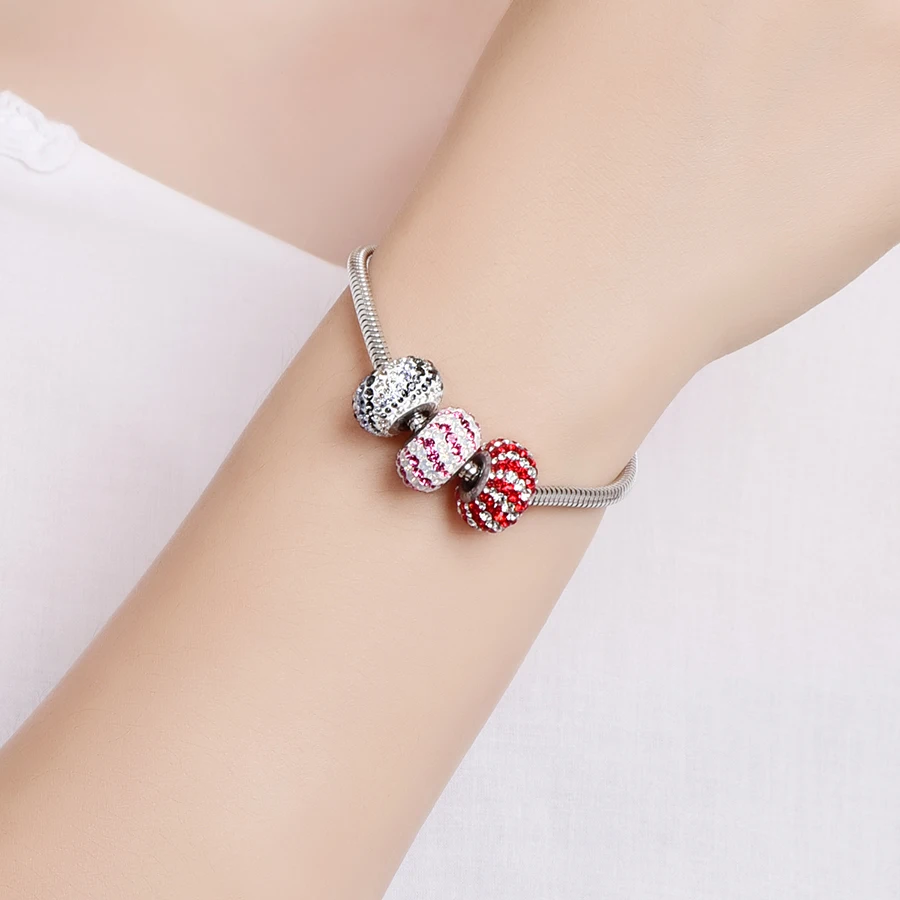 Malanda Crystals From Swarovski Round Candy Beads Bracelet Fashion Custom Charm Bangle For Women Wedding Jewelry Gift | Украшения и